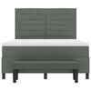 vidaXL Cama tipo Box Spring con colch&oacute;n Gris oscuro 140 x 190 cm tela