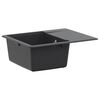 vidaXL Fregadero de cocina de un seno Granito 56 x 46 x 19 cm Grafito