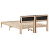 vidaXL Estructura de cama con cabecera Marrón y negro 140 x 190 cm