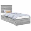vidaXL Estructura de cama Gris Sonoma 90 x 200 cm Madera de ingenier&iacute;a