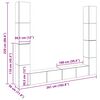 vidaXL Muebles de TV de pared 6 uds madera ingenier&iacute;a roble artesanal