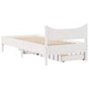 vidaXL Estructura cama con cajones madera maciza pino blanco 90x200 cm