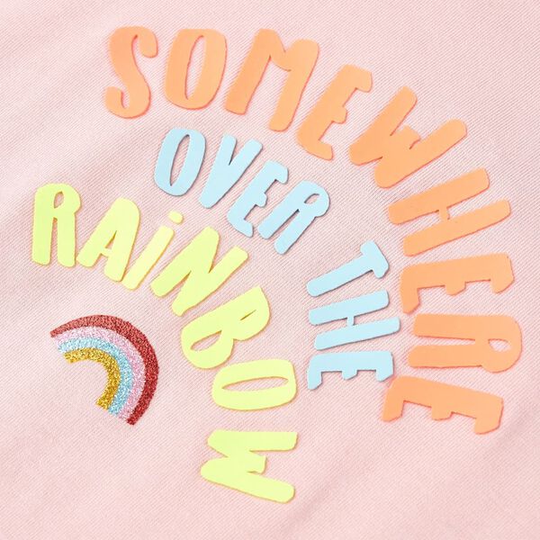 Camiseta infantil rosa claro 116