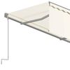 vidaXL Toldo autom&aacute;tico retr&aacute;ctil con persiana color crema 3x2,5m