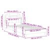 vidaXL Estructura de cama Viana sin colch&oacute;n cuero sint&eacute;tico blanco 100x203cm