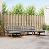 vidaXL Conjunto de sof&aacute;s de exterior 6 pcs Gris Natural y Claro