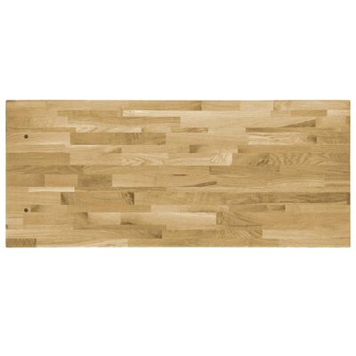 vidaXL Tablero de mesa rectangular madera maciza roble 44 mm 100x60 cm