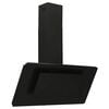 vidaXL Campana extractora acero inoxidable vidrio templado negro 90 cm