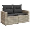 vidaXL Set muebles jard&iacute;n 9 pzas y cojines rat&aacute;n sint&eacute;tico gris claro