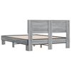 vidaXL Estructura cama madera ingenier&iacute;a metal gris Sonoma 140x200 cm