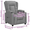 vidaXL Sill&oacute;n elevable cuero sint&eacute;tico gris