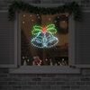 vidaXL Campana de Navidad con 144 LED Multicolor 57 x 47,5 cm PVC