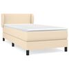 vidaXL Cama box spring con colch&oacute;n tela color crema 90x190 cm