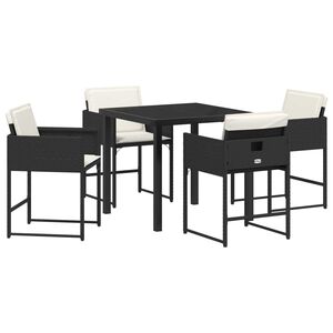 vidaXL Conjunto de Comedor de Jard&iacute;n 5 pcs Gris rat&aacute;n sint&eacute;tico