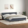 vidaXL Cama box spring con colch&oacute;n terciopelo gris oscuro 180x220 cm