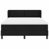 vidaXL Cama box spring con colchón con colchón Negro 140 x 190 cm tela