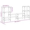 vidaXL Mueble de TV madera de ingeniería marrón roble 206,5x28,5x95 cm
