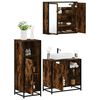 vidaXL Set de muebles ba&ntilde;o 3 pzas madera contrachapada roble ahumado