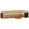 vidaXL Conjunto de sof&aacute;s de exterior 6 uds. Natural