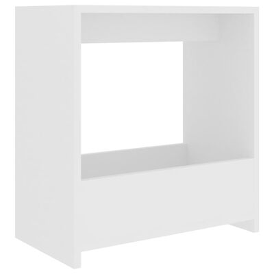 vidaXL Mesa auxiliar de madera contrachapada blanco 50x26x50 cm