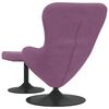 vidaXL Silla Huevo con Puff Morado Terciopelo