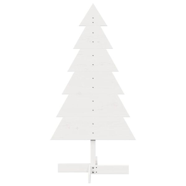 vidaXL Árbol de Navidad de adorno madera maciza pino blanco 120 cm