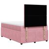 vidaXL Cama box spring con colch&oacute;n terciopelo rosa 120x200 cm