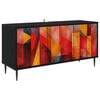 vidaXL Mueble de TV HEESCH 102 x 33 x 51 cm Roble Negro