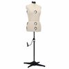 vidaXL Maniqu&iacute; de sastre ajustable mujer color crema talla M 40-46