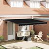 vidaXL Tela de toldo con Negro 400 x 300 cm Poli&eacute;ster