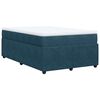 vidaXL Cama box spring con colch&oacute;n terciopelo azul oscuro 120x190 cm