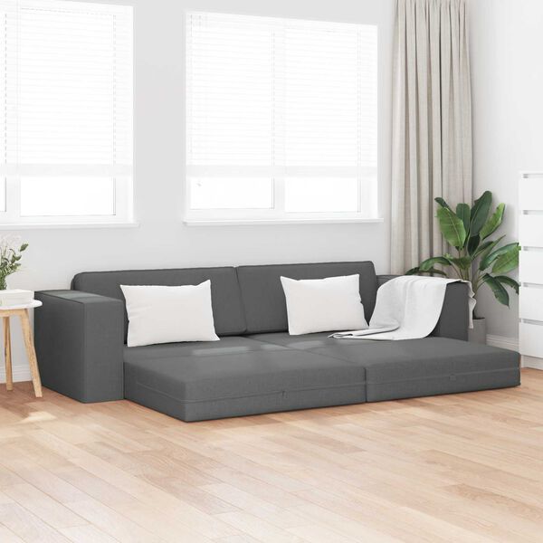 vidaXL Sof&aacute; cama 200cm Gris oscuro tela