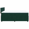 vidaXL Cama box spring con colch&oacute;n terciopelo verde oscuro 140x190 cm