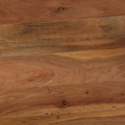 vidaXL Mesa de comedor de madera maciza de acacia y acero 120x60x76 cm
