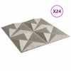 vidaXL Paneles de pared 24 pcs Origami Bet&oacute;n 50 x 50 cm Espuma XPS