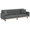 vidaXL Sof&aacute; cama con cojines tela gris oscuro