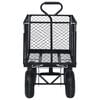 vidaXL Carrito de mano de jardín negro 350 kg