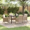 vidaXL Conjunto de Comedor de Jard&iacute;n 5 pcs Beige rat&aacute;n sint&eacute;tico