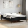vidaXL Estructura de cama madera de ingenier&iacute;a y metal negro 120x190cm