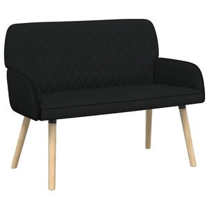 vidaXL Sof&aacute; de 2 plazas con patas de madera maciza 2 plaza Negro