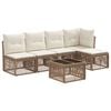 vidaXL Conjunto de sof&aacute;s de jard&iacute;n 6 pcs Beige rat&aacute;n sint&eacute;tico