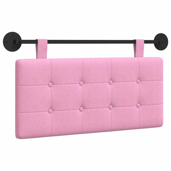 vidaXL Cabecera Colgante Montaje en la pared Rosa 100 x 55 x 5 cm tela
