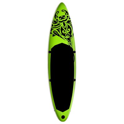 vidaXL Juego de tabla de paddle surf hinchable verde 305x76x15 cm