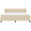 vidaXL Cama tipo Box Spring con colch&oacute;n Crema 200 x 180 cm Poli&eacute;ster