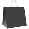 vidaXL Bolsas de papel con asas 250 uds negra 32x22x28 cm