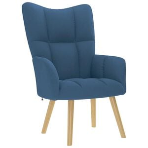 vidaXL Sill&oacute;n de relax de tela azul