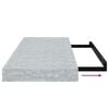 vidaXL Estantes flotantes pared 2 uds MDF gris hormig&oacute;n 60x23,5x3,8 cm