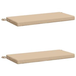 vidaXL Cojines para bancos SOEST 2 uds. 100% Poli&eacute;ster Crema