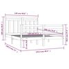 vidaXL Estructura de cama madera maciza 120x190 cm