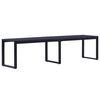 vidaXL Banco de jard&iacute;n tablero PS negro 180 cm